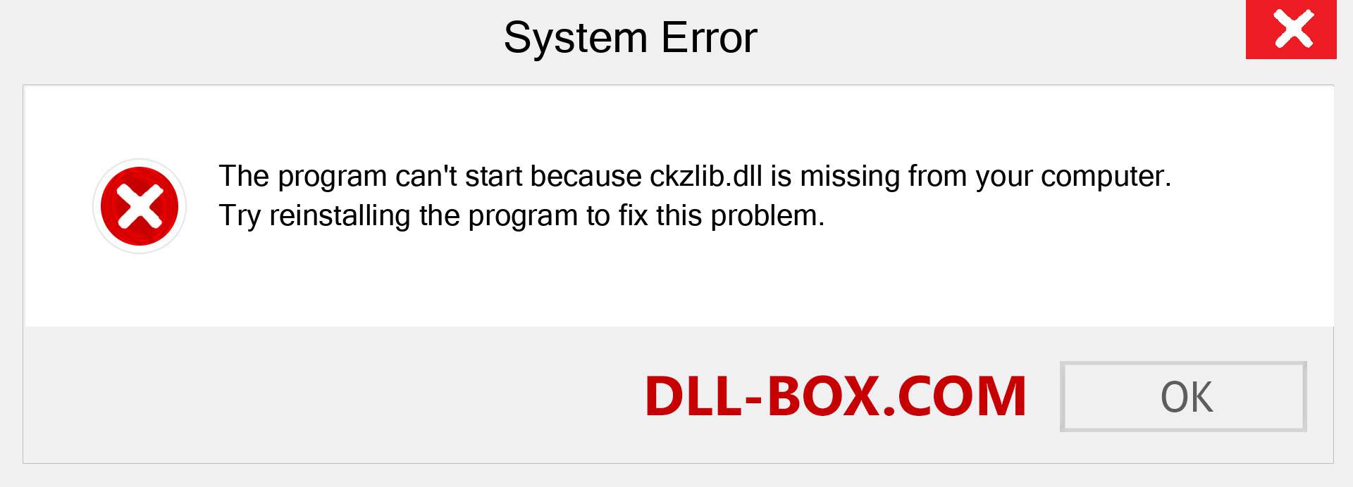  ckzlib.dll file is missing?. Download for Windows 7, 8, 10 - Fix  ckzlib dll Missing Error on Windows, photos, images